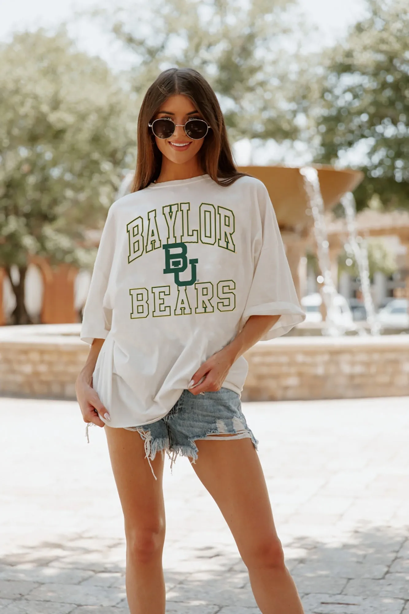 BAYLOR BEARS UP YOUR GAME OVERSIZED CREWNECK TEE BY MADI PREWETT TROUTT