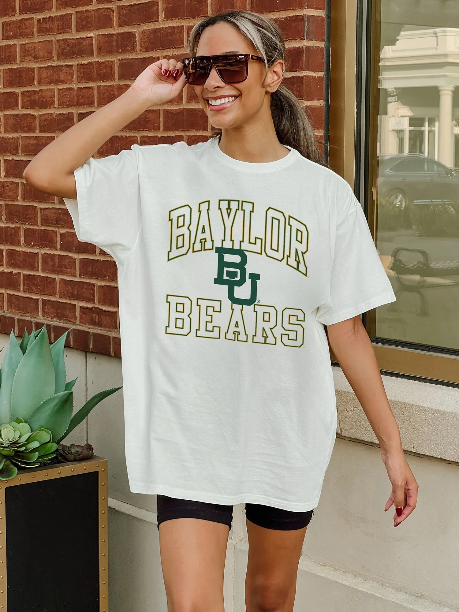 BAYLOR BEARS UP YOUR GAME OVERSIZED CREWNECK TEE BY MADI PREWETT TROUTT