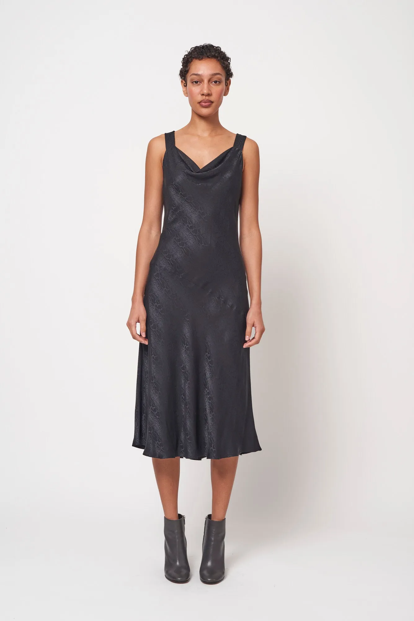 Black Linda Midi Dress