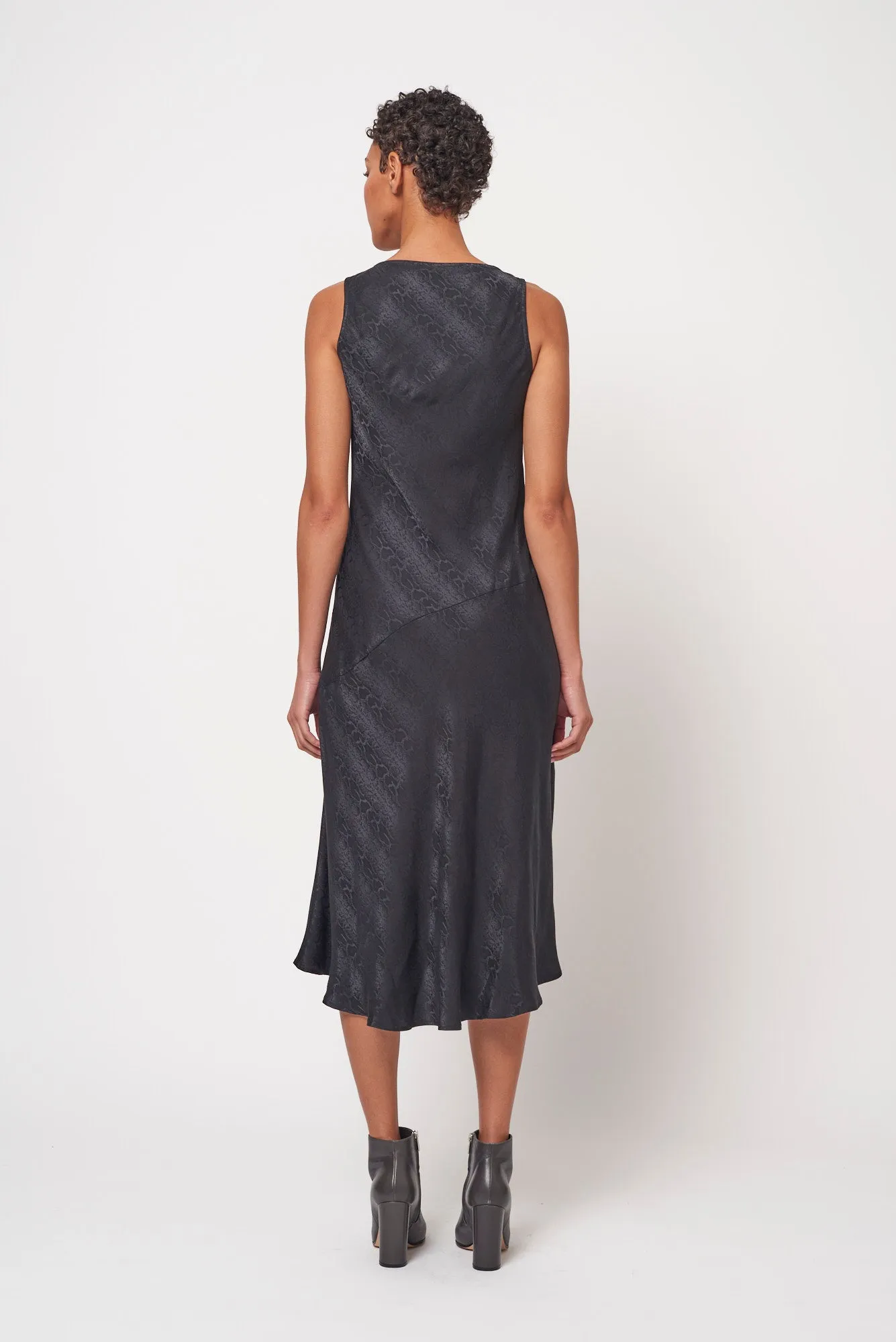 Black Linda Midi Dress