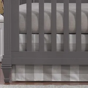 Buffalo Check (Taupe) Crib Skirt 17" Drop
