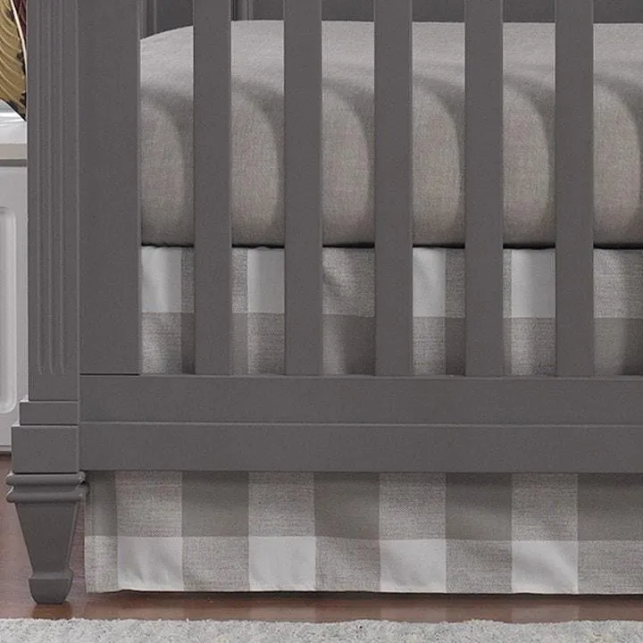 Buffalo Check (Taupe) Crib Skirt 17" Drop