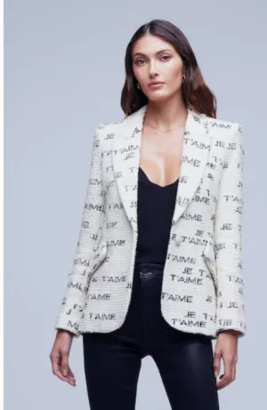 Chamberlain Blazer in Ivory Black