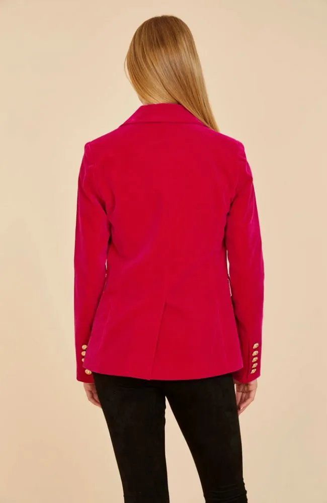 Double Breasted Velvet Blazer