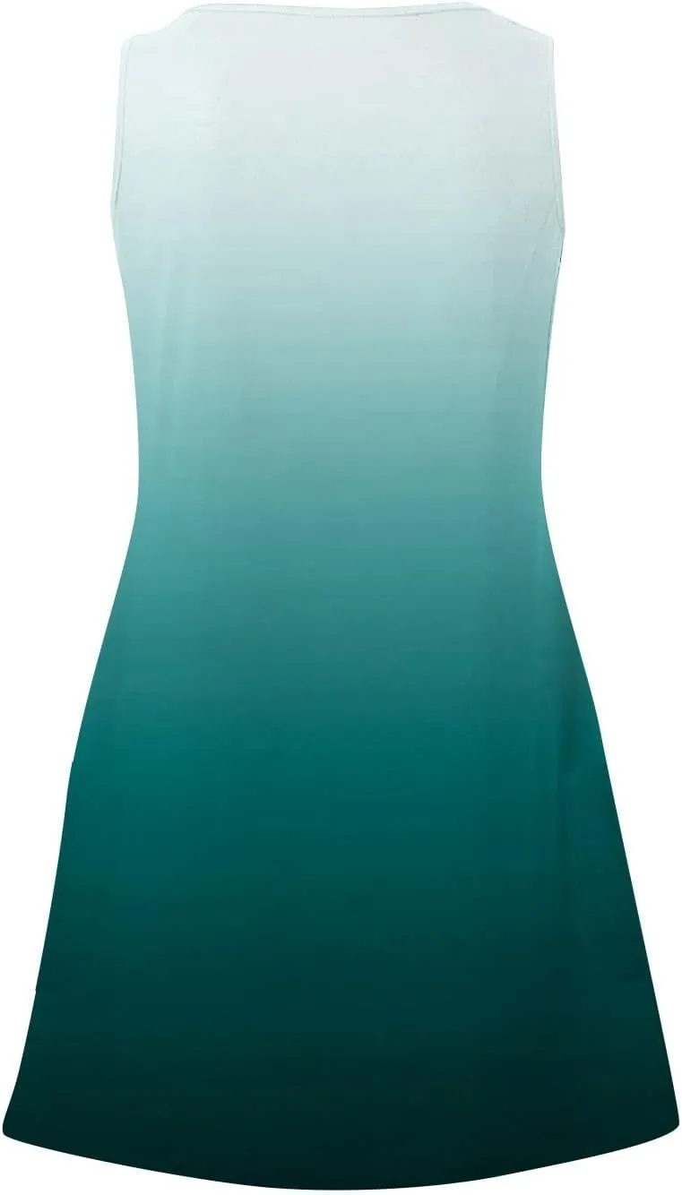DPKLAD Summer Dresses for Women 2025 Casual Loose Sleeveless Sundresses Beach Dress Solid Dresses with Pockets