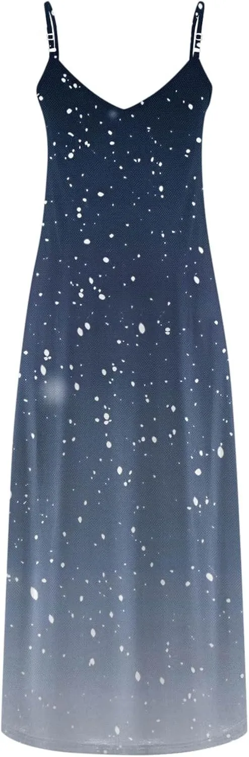 Dresses for Women 2024 Wedding Guest, Sleeveless Casual V Neck Ruffle Dresses, Lightweight Floral Boho Dress