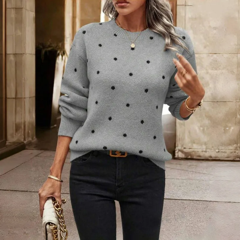 Elena - Polka Dot Knitted Sweater