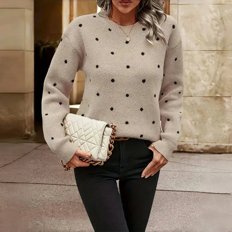 Elena - Polka Dot Knitted Sweater