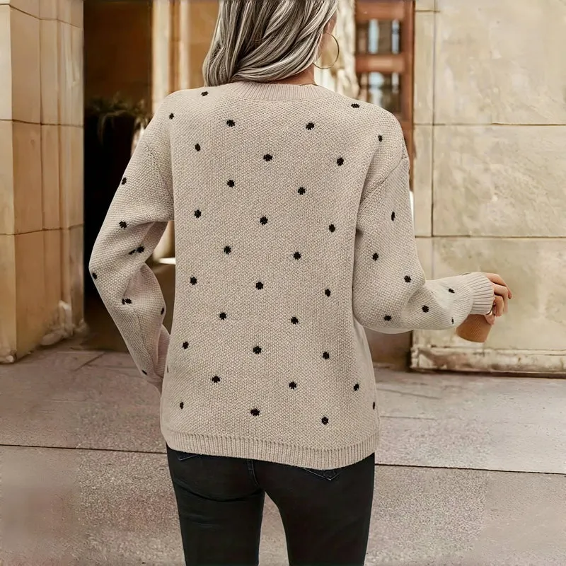 Elena - Polka Dot Knitted Sweater