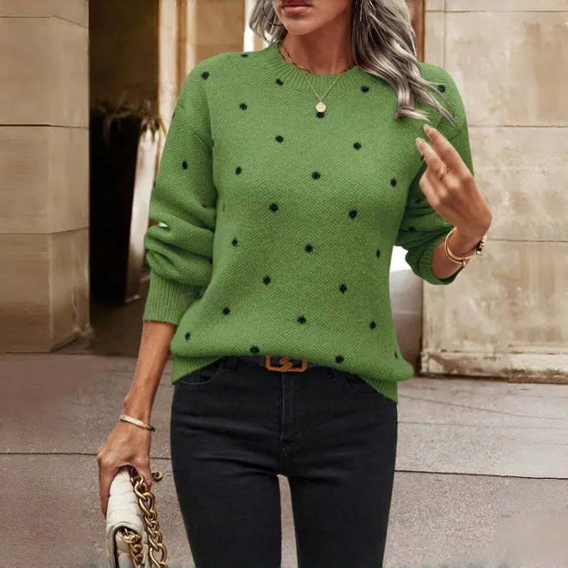 Elena - Polka Dot Knitted Sweater