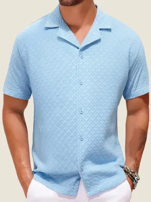 Embossed Jacquard Short Sleeve Shirt