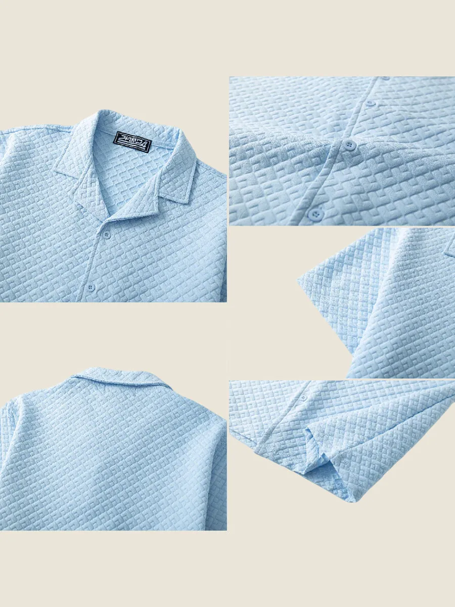 Embossed Jacquard Short Sleeve Shirt