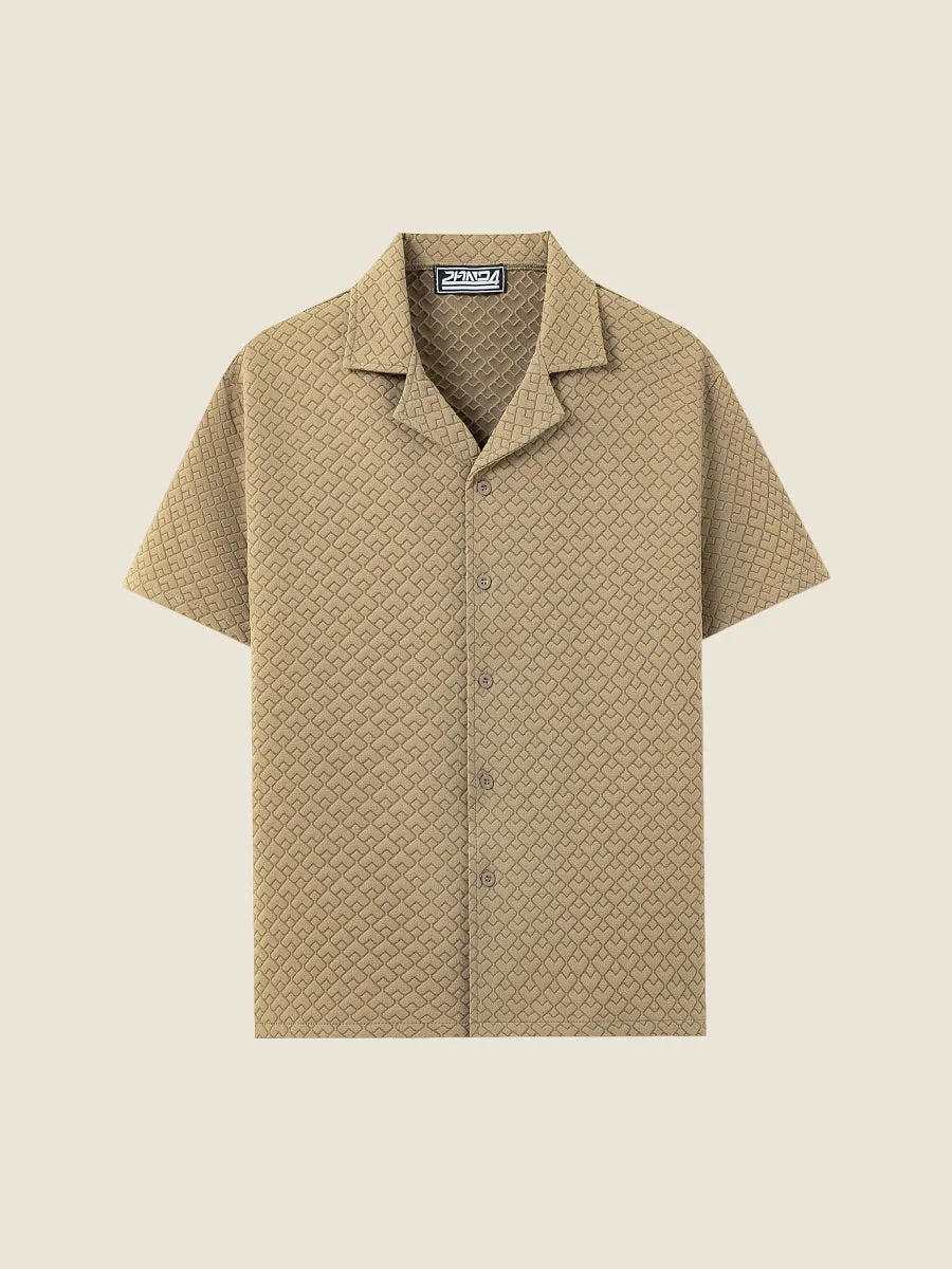 Embossed Jacquard Short Sleeve Shirt