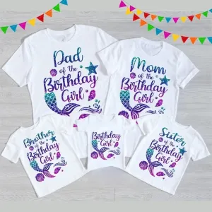 Family Matching Mermaid Birthday Tees – Fun, Stylish & Perfect Party Outfits
