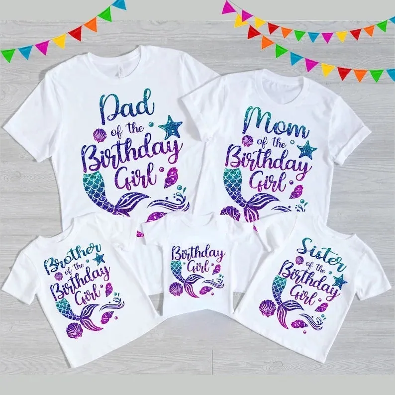 Family Matching Mermaid Birthday Tees – Fun, Stylish & Perfect Party Outfits