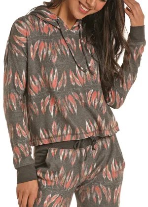 Feather Print Hoodie