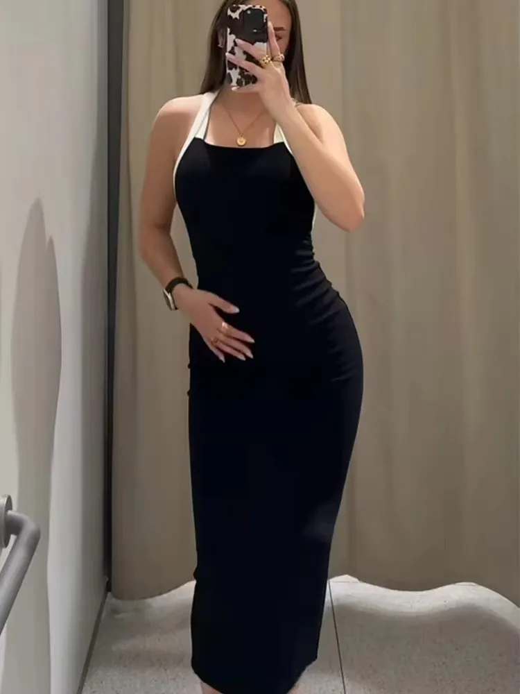 Geneva Halter Neck Maxi Dress