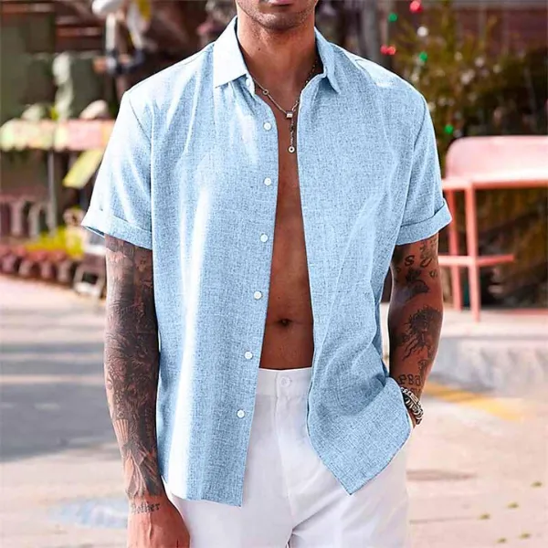 Givalli - Men's Button-up Linen Shirt