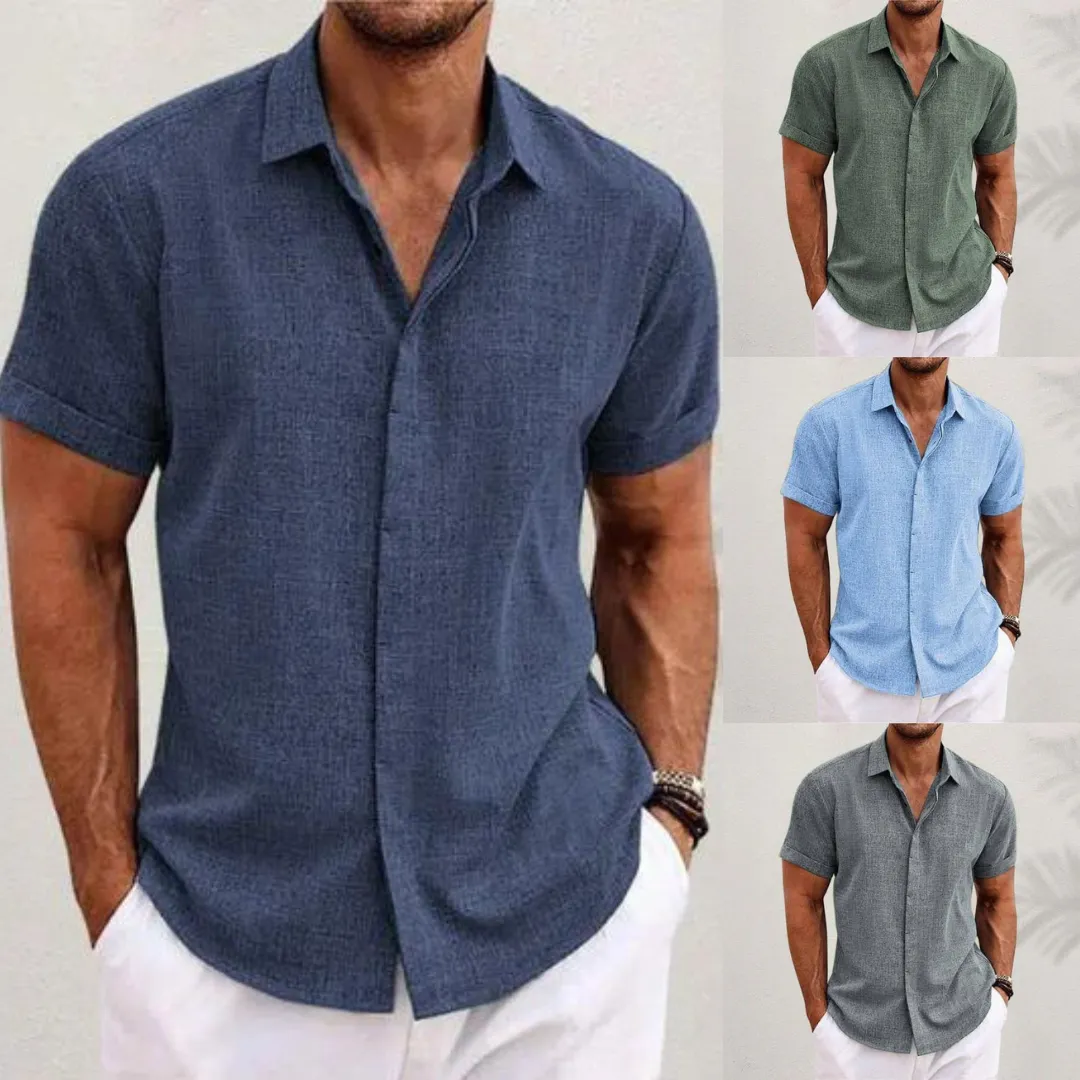 Givalli - Men's Button-up Linen Shirt