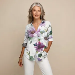 Grace Floral Button-Up Blouse