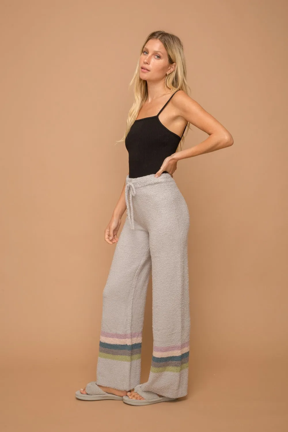 Hem & Thread COLOR STRIPE SUPER SOFT SWEATER PANTS