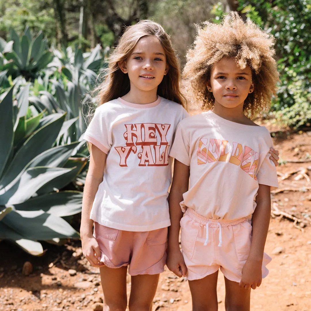 Hey Y'all Ringer Tee - Natural