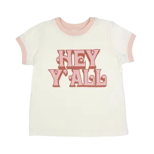 Hey Y'all Ringer Tee - Natural