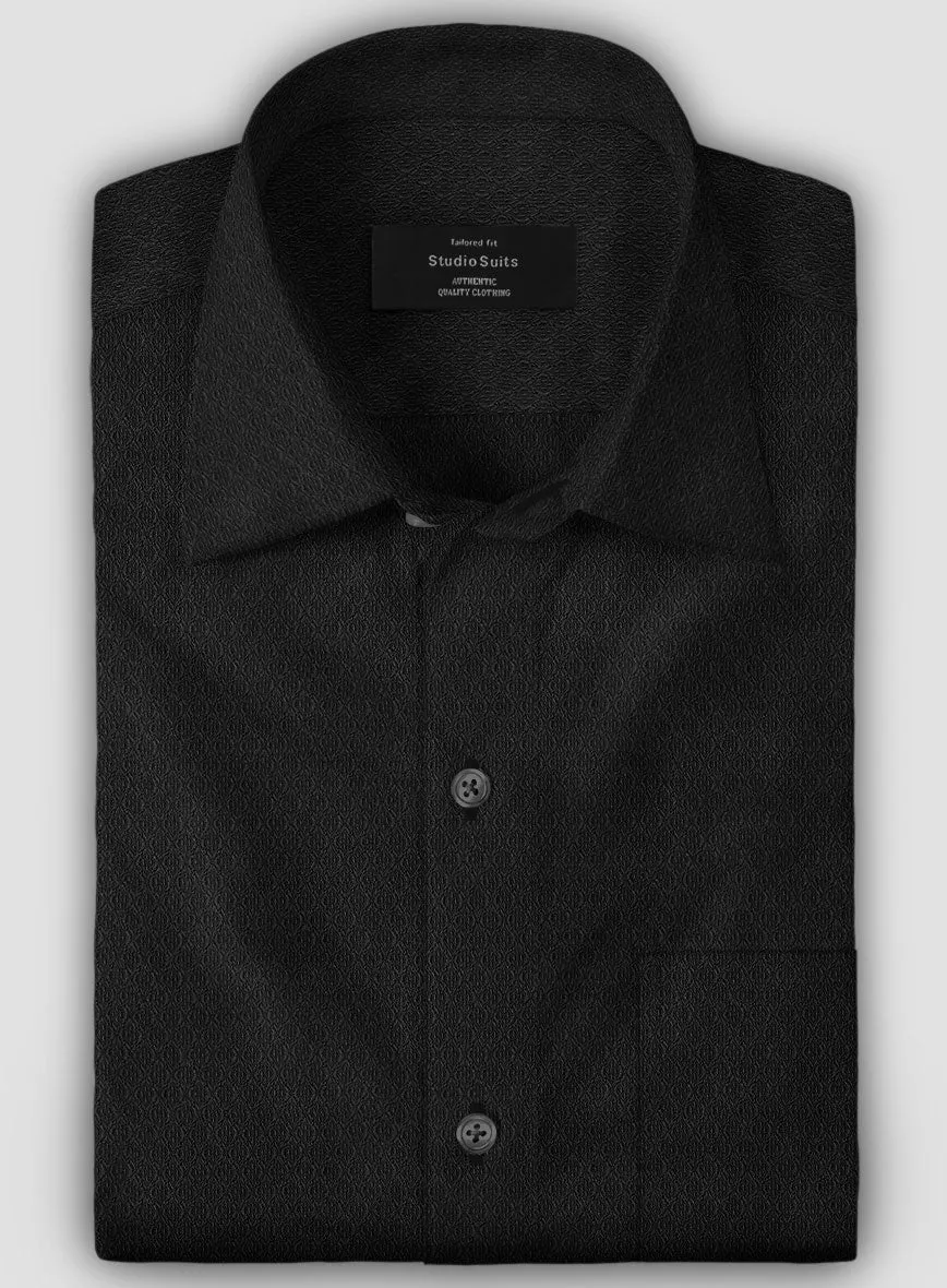 Italian Stretch Black Swirl Shirt