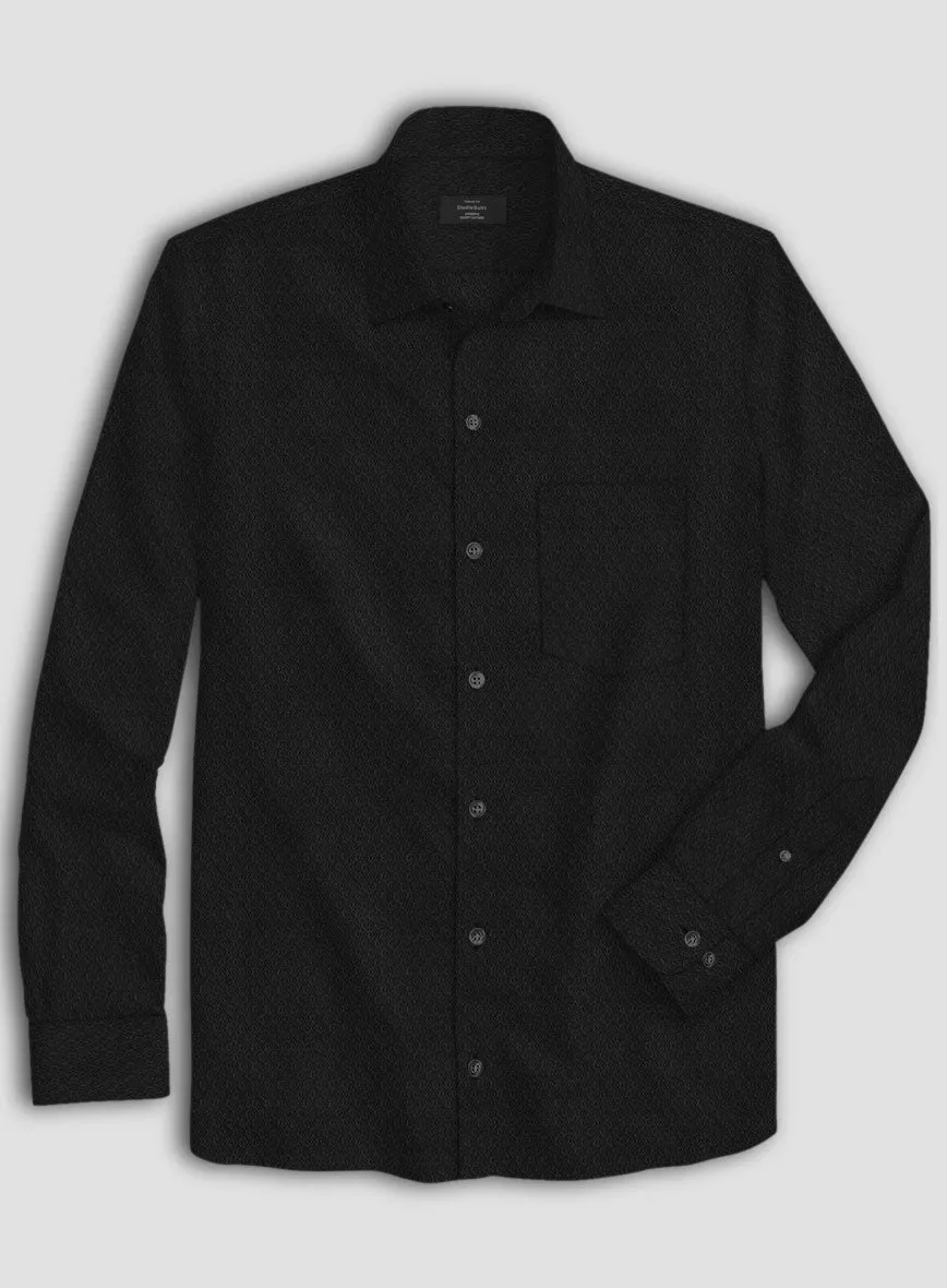Italian Stretch Black Swirl Shirt