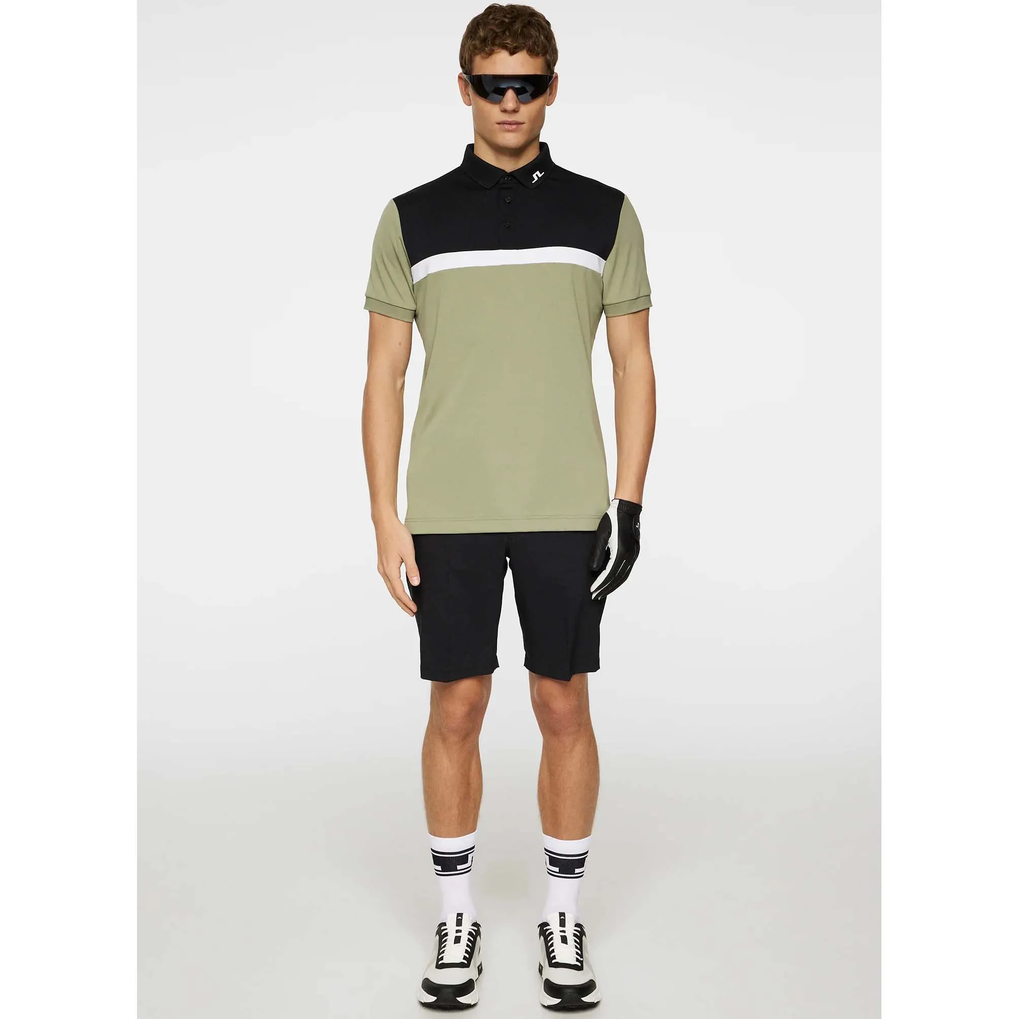 J.Lindeberg Jeff Reg Fit Golf Polo Shirt - Oil Green