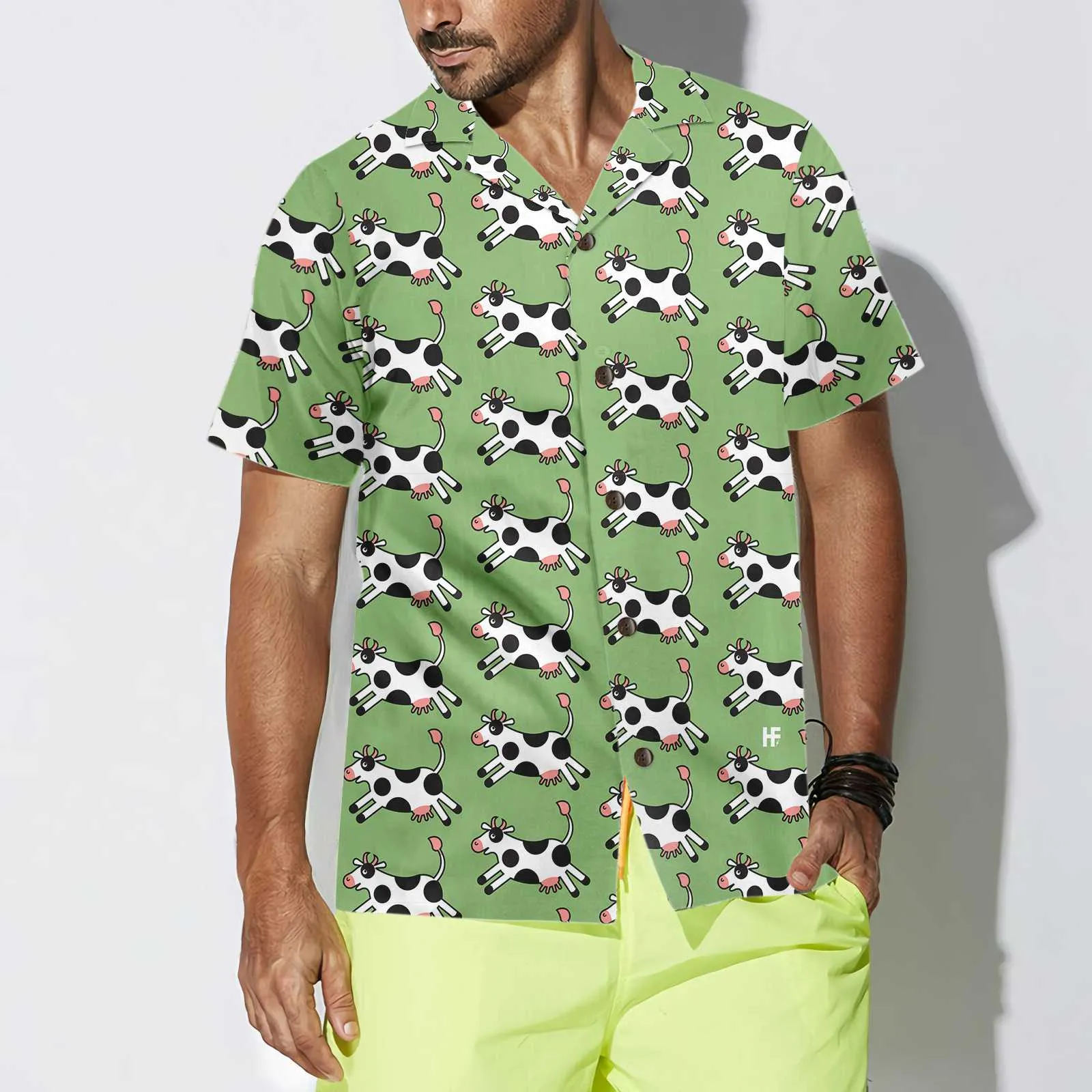 Jumping Cow Hawaiian Shirt, Cow Shirt For Men & Women, Funny Cow Print Shirt