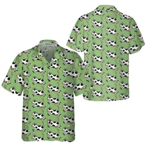 Jumping Cow Hawaiian Shirt, Cow Shirt For Men & Women, Funny Cow Print Shirt