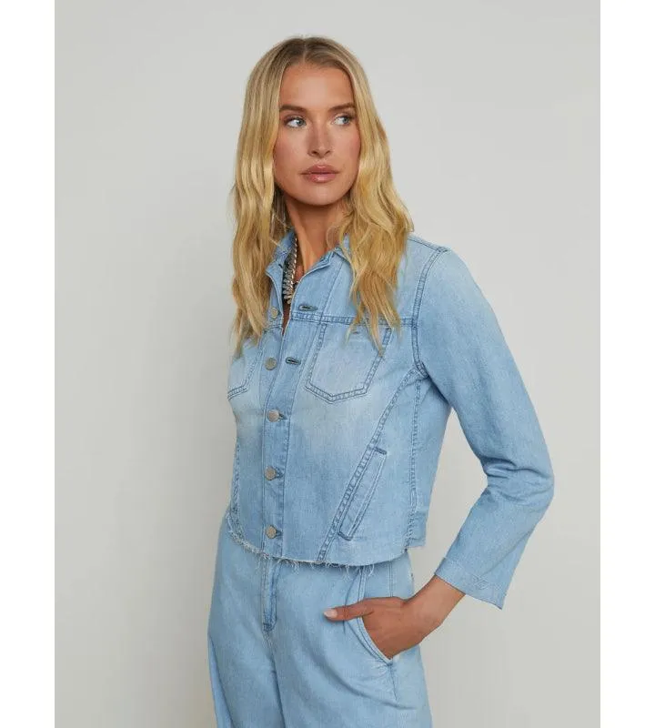 L'Agence Janelle Slim Raw Hem Jacket