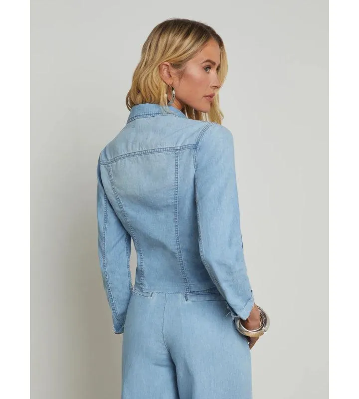 L'Agence Janelle Slim Raw Hem Jacket