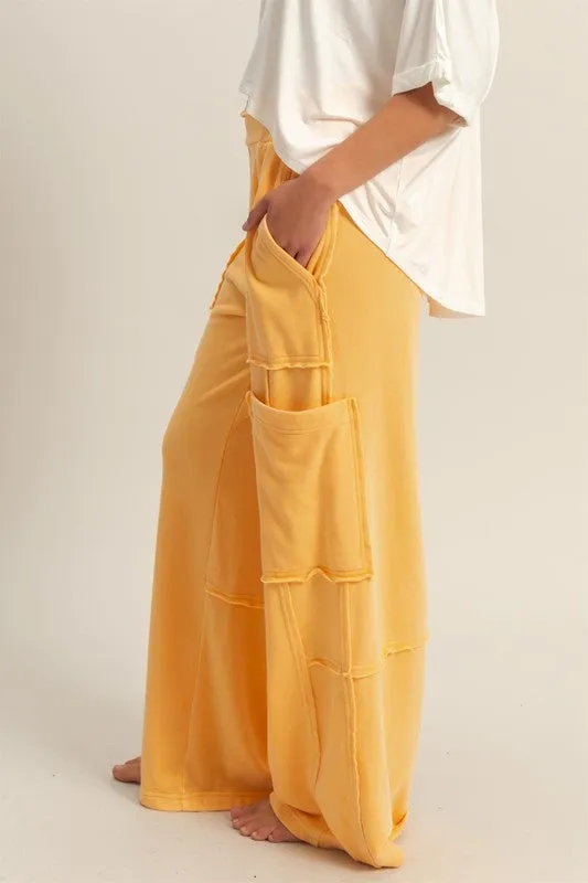 Lemon Drop Lounge Cargo Pants – Sweet, Soft & Street-Ready