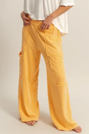 Lemon Drop Lounge Cargo Pants – Sweet, Soft & Street-Ready