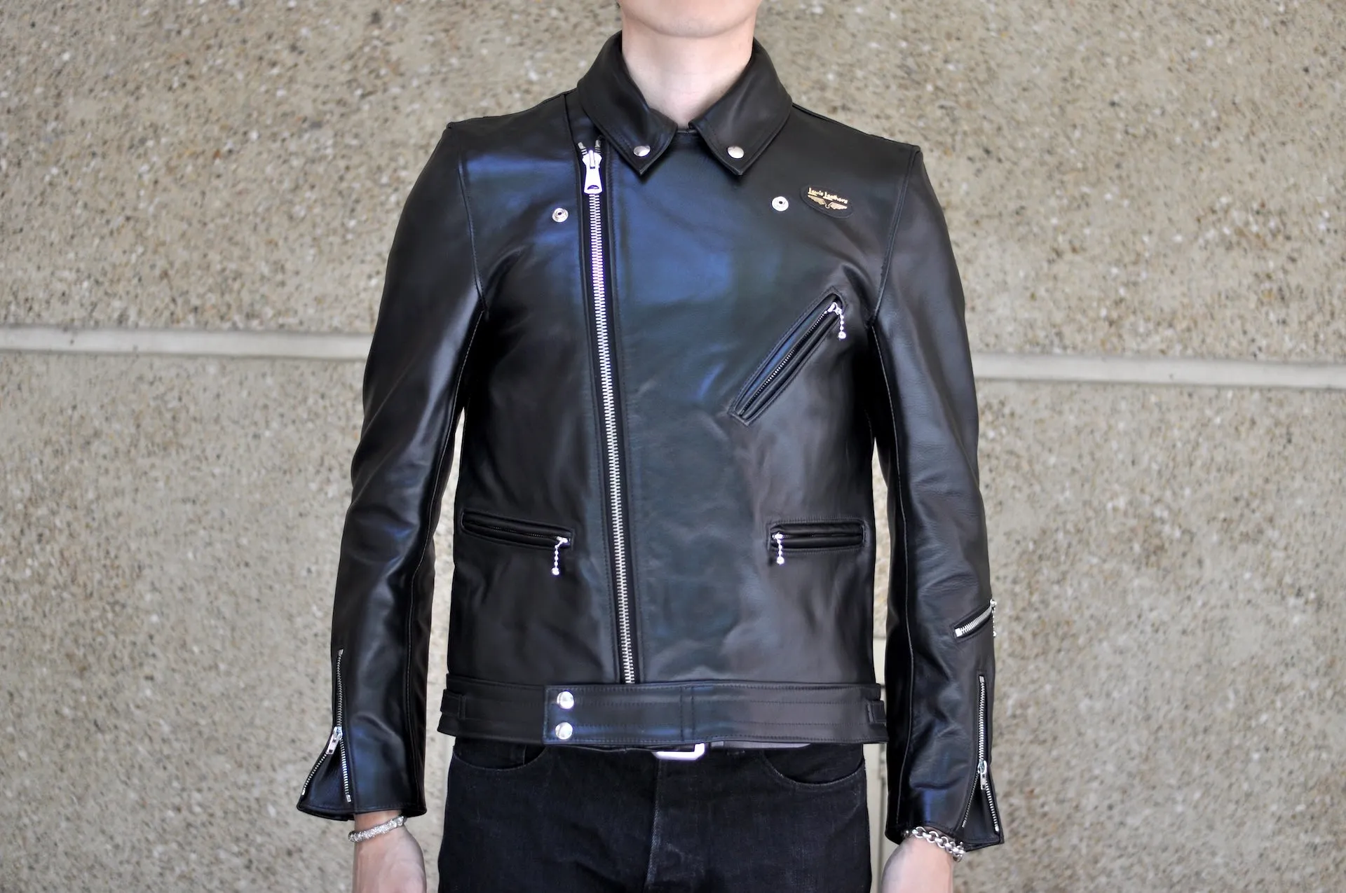 Lewis Leathers 441T Black Horsehide 'Cyclone' Jacket (Tight Fit)
