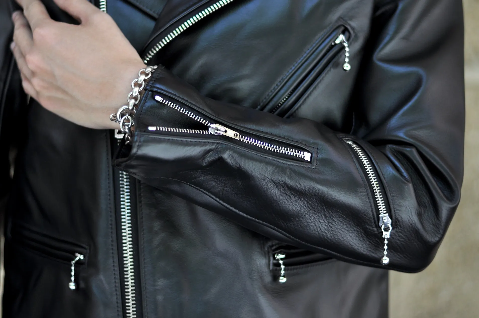 Lewis Leathers 441T Black Horsehide 'Cyclone' Jacket (Tight Fit)