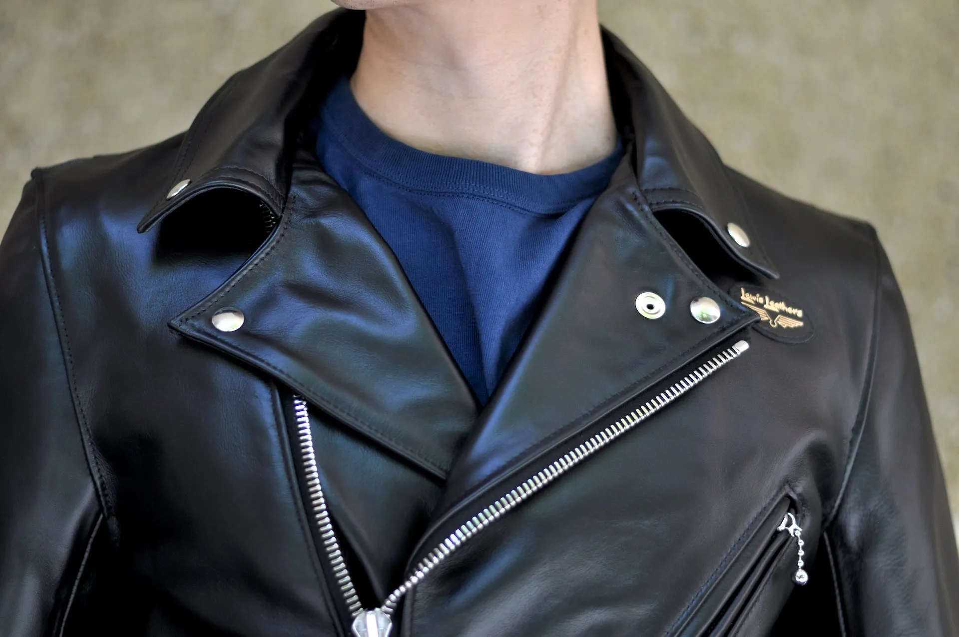 Lewis Leathers 441T Black Horsehide 'Cyclone' Jacket (Tight Fit)