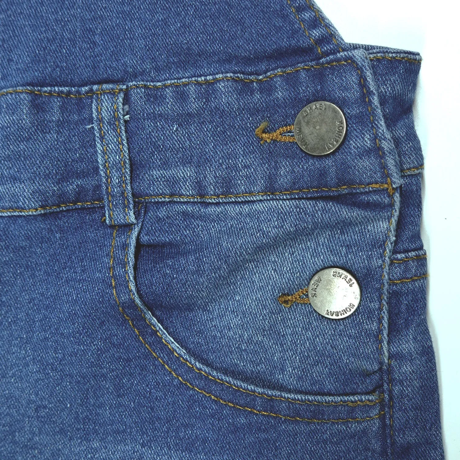 Little Boys Jeans Overalls Elasitic Band Inside Soft Stretchy Denim Workwear