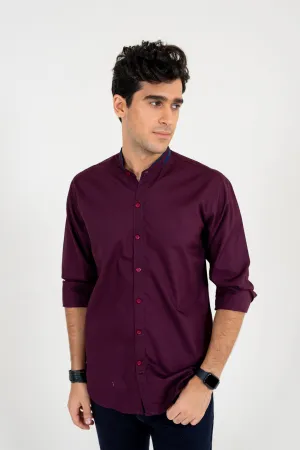 Maroon Button-Down Shirt