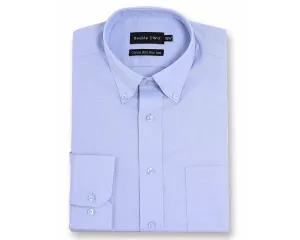 Mens Blue Oxford Button Down Long Sleeve Shirt