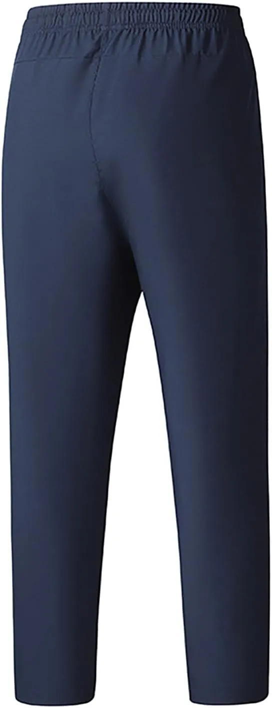 Men's Sweatpants Athletic Lightweight Joggers Drawstring Elastic Waistband Pants Gym Straight Fit Lounge Wear