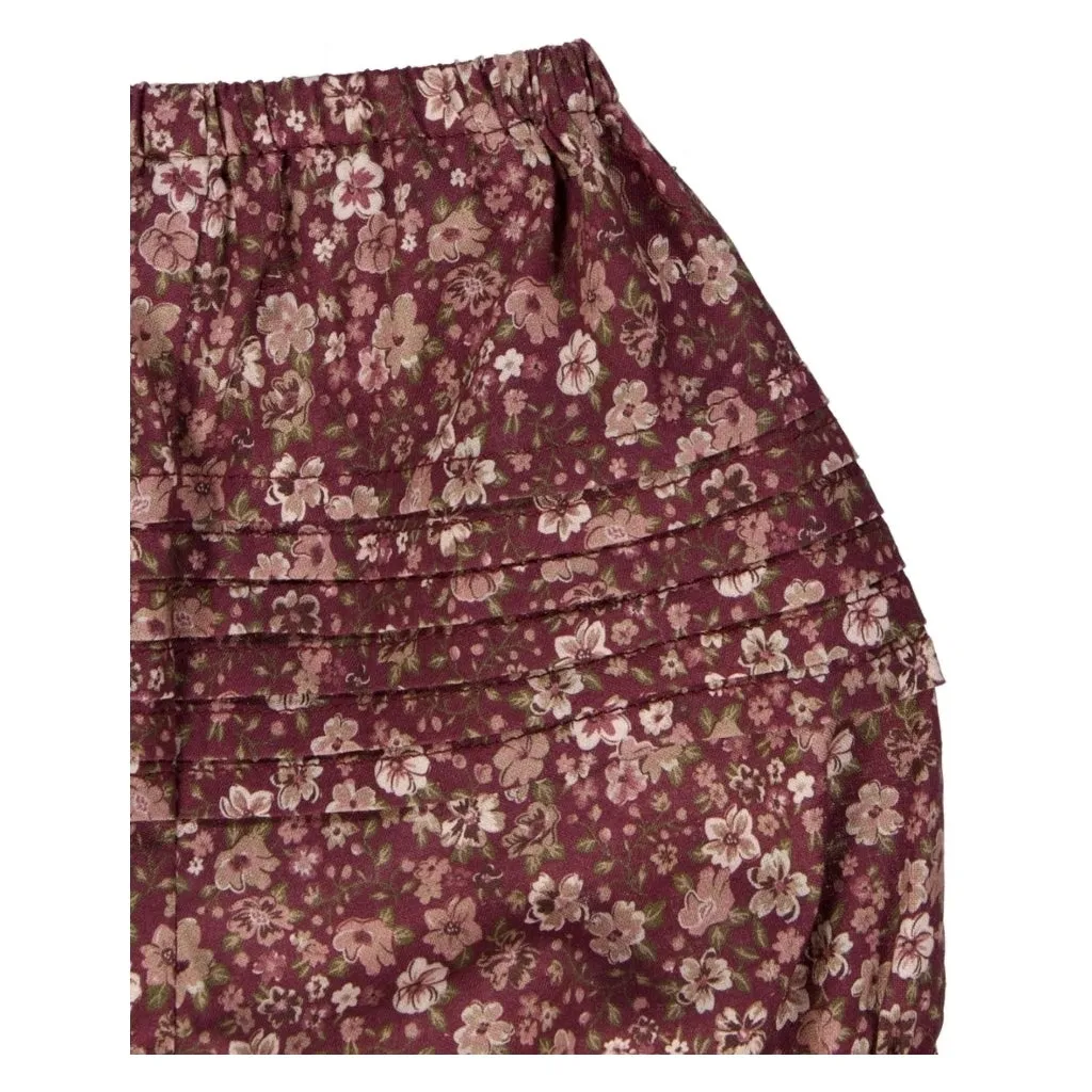 Nappy Pants Pleats - mulberry flowers