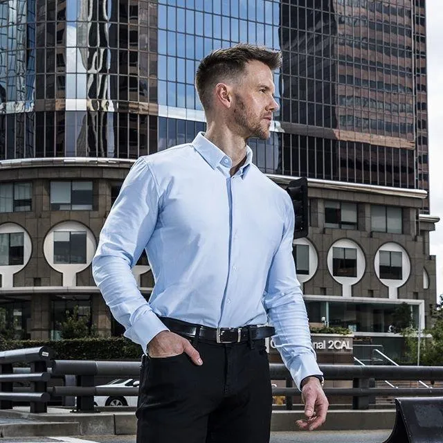 Olympvs Athletic Fit Shirt - Sky Blue