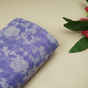 Purple Thread Embroidery Chanderi Fabric WI-24370