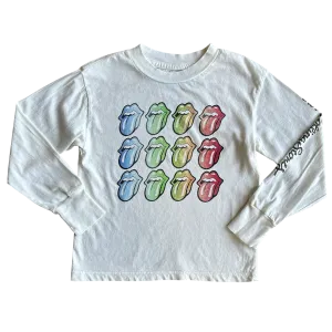 Rolling Stones Rainbow Long Sleeve Tee - Vintage White