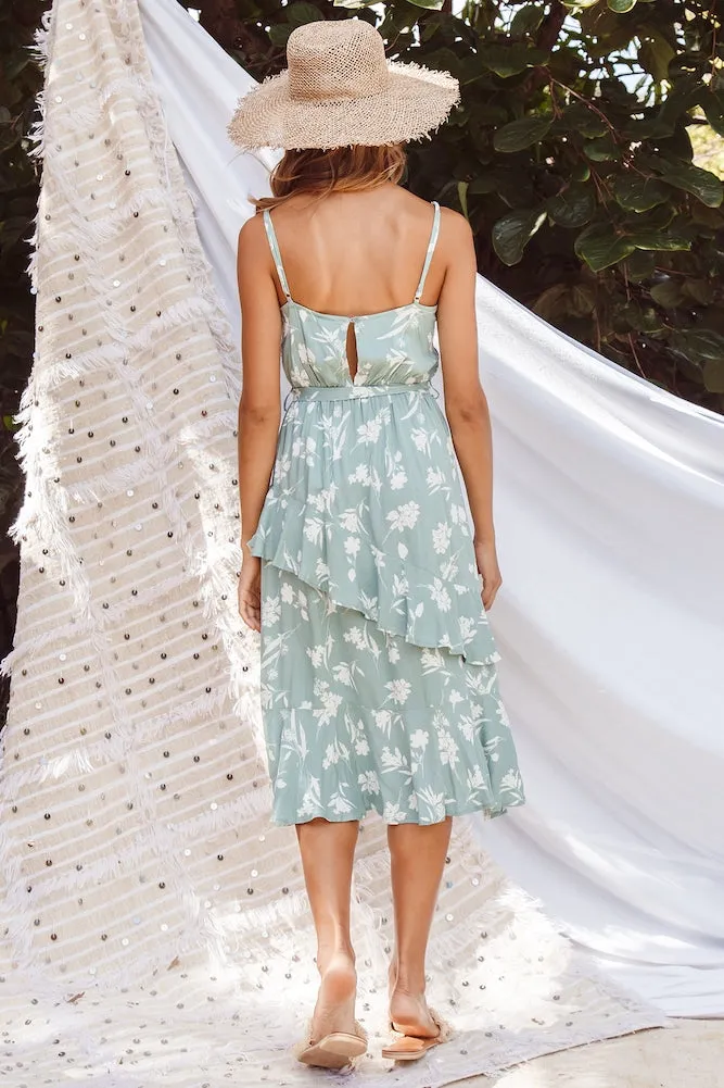 Roosevelt Midi Dress Sage