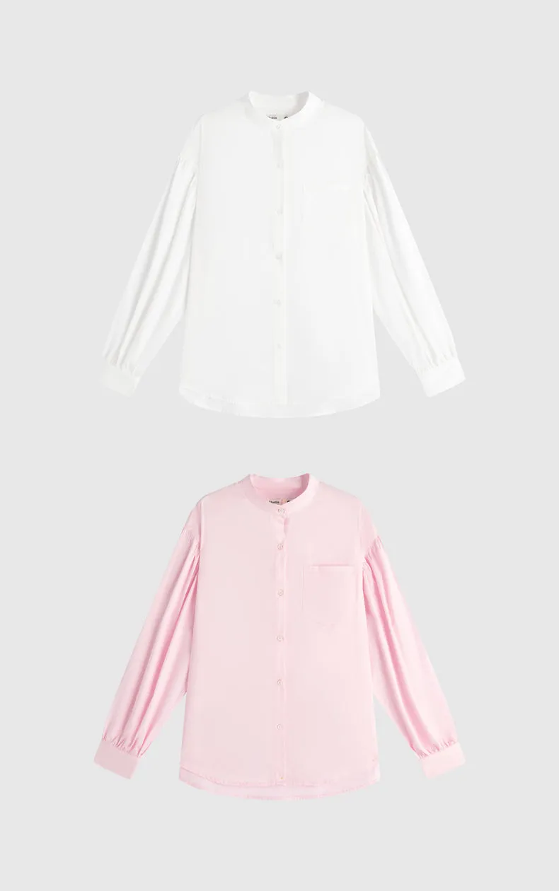 Simple Natural Ovresize Plain Shirt