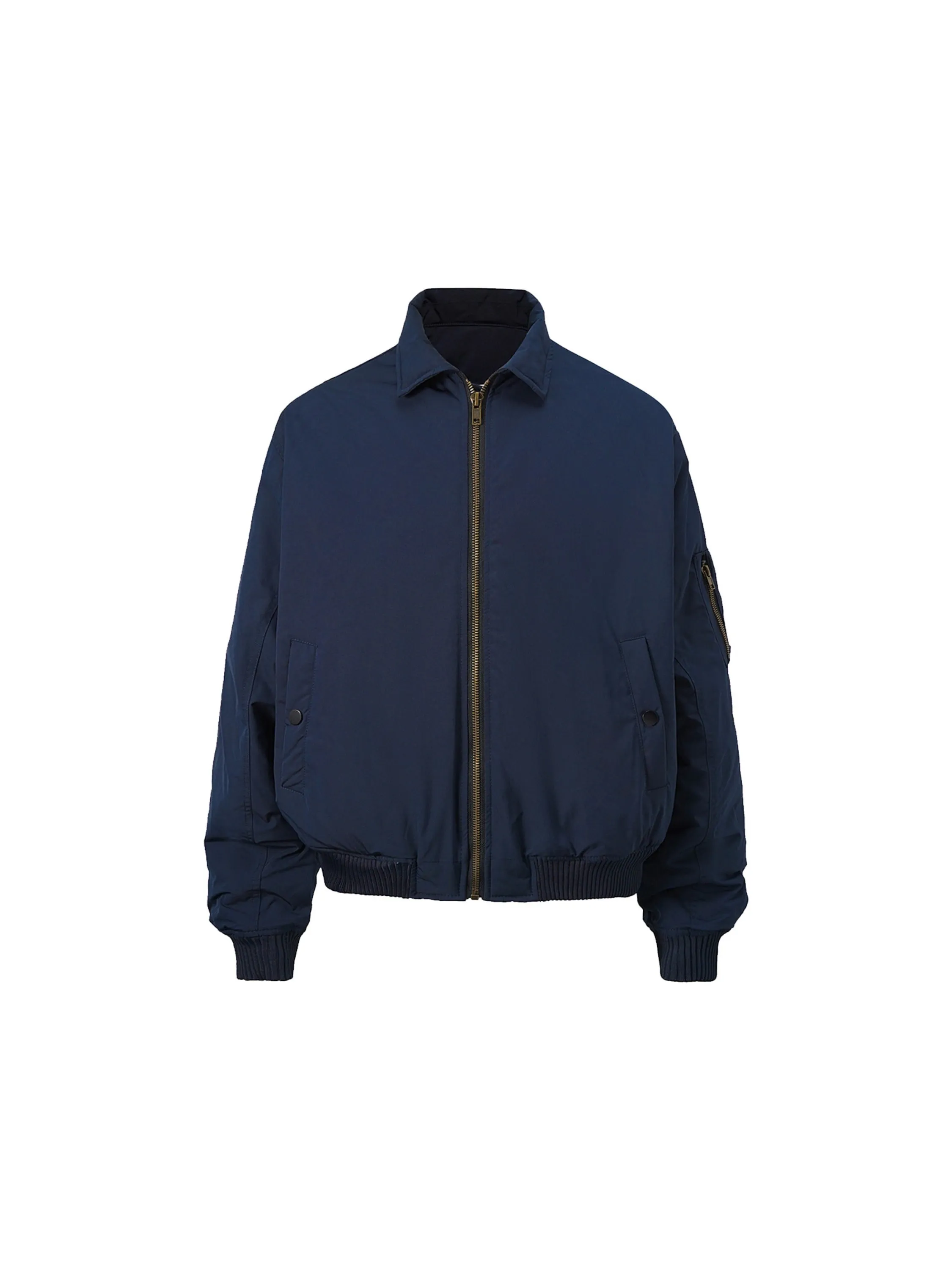 Simple Zip Lapel Jacket